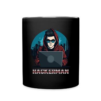 Cool Hacker Coding IT Specialist Hackerman - Tasse einfarbig - Schwarz - Vorne