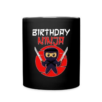 Birthday Ninja Birthday Boy Ninja - Full Colour Mug - black - Front