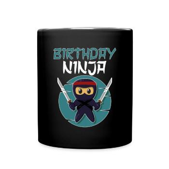 Birthday Ninja Birthday Boy Ninja - Full Colour Mug - black - Front