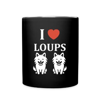Humour loup - Mug uni - noir - Devant