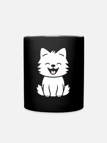 Wolf - Tasse einfarbig - Schwarz
