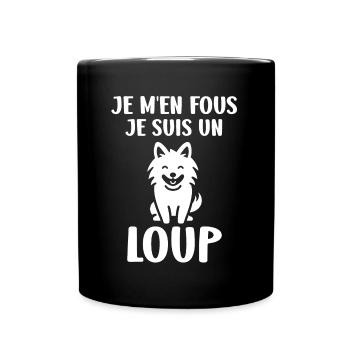 Humour loup - Mug uni - noir - Devant