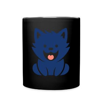 Humour loup - Mug uni - noir - Devant