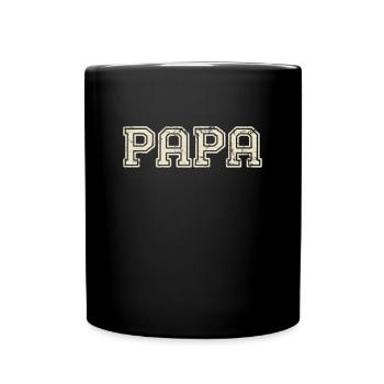 Papa Papa Rétro Papa Vintage - Mug uni - noir - Devant