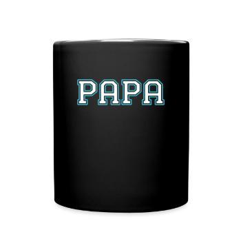 Papa fier Papa sportif - Mug uni - noir - Devant