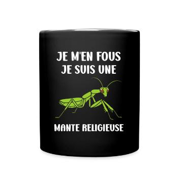Humour insecte Mante religieuse - Mug uni - noir - Devant