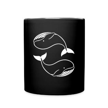 Baby Whale - Full Colour Mug - black - Front