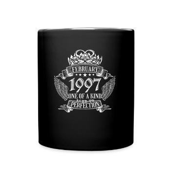 One of a Kind February 1997 Birthday - Full Colour Mug - black - Front