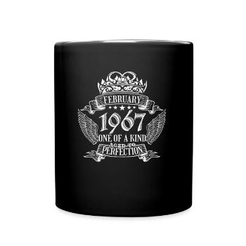 Unique en son genre février 1967 anniversaire - Mug uni - noir - Devant