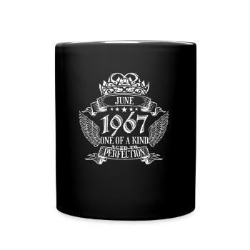 One of a Kind June 1967 Birthday - Full Colour Mug - black - Front
