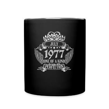 One of a Kind July 1977 Birthday - Full Colour Mug - black - Front