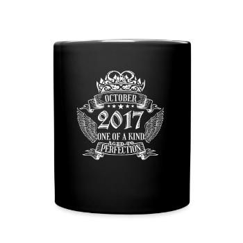 One of a Kind October 2017 Birthday - Full Colour Mug - black - Front