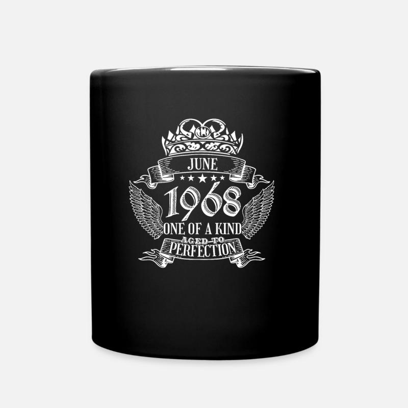 One of a Kind Juni 1968 Geburtstag - Tasse einfarbig - Schwarz
