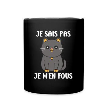Humour chat chartreux - Mug uni - noir - Devant