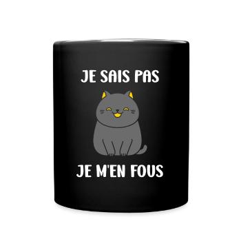 Humour chat chartreux - Mug uni - noir - Devant
