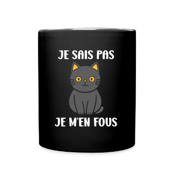Humour chat chartreux - Mug uni - noir - Devant