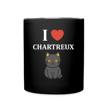 Humour chat chartreux - Mug uni - noir - Devant
