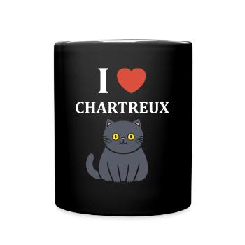 Humour chat chartreux - Mug uni - noir - Devant