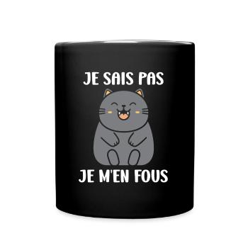 Humour chat chartreux - Mug uni - noir - Devant