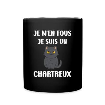 Humour chat chartreux - Mug uni - noir - Devant