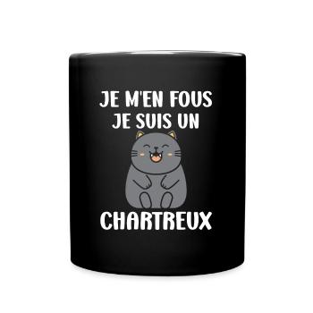 Humour chat chartreux - Mug uni - noir - Devant