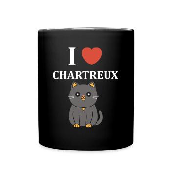 Humour chat chartreux - Mug uni - noir - Devant