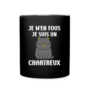 Humour chat chartreux - Mug uni - noir - Devant
