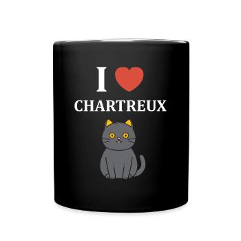 Humour chat chartreux - Mug uni - noir - Devant
