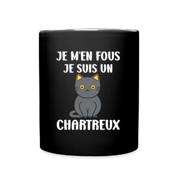 Humour chat chartreux - Mug uni - noir - Devant