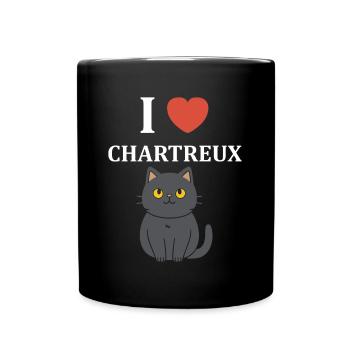 Humour chat chartreux - Mug uni - noir - Devant