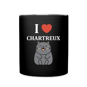 Humour chat chartreux - Mug uni - noir - Devant