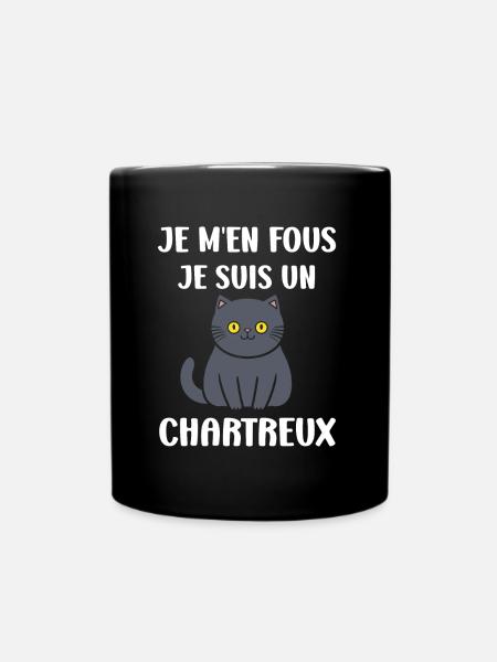 Humour chat chartreux - Mug uni - noir