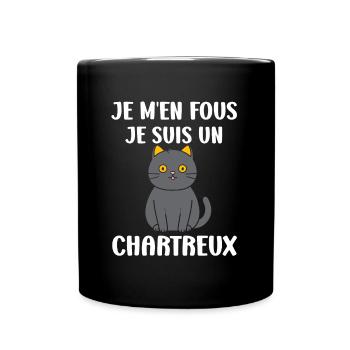 Humour chat chartreux - Mug uni - noir - Devant