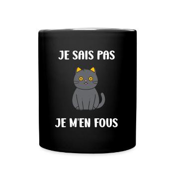 Humour chat chartreux - Mug uni - noir - Devant