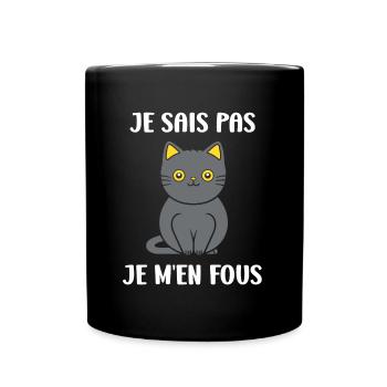 Humour chat chartreux - Mug uni - noir - Devant