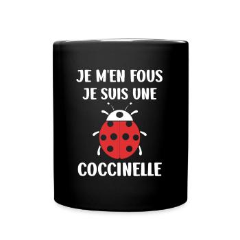 amour Coccinelle - Mug uni - noir - Devant