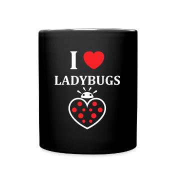 amour Coccinelle - Mug uni - noir - Devant