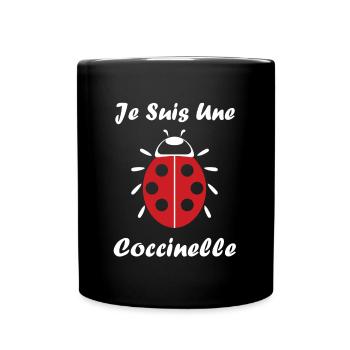 amour Coccinelle - Mug uni - noir - Devant