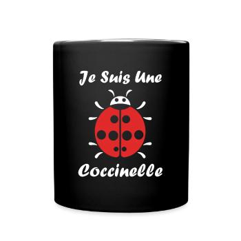 amour Coccinelle - Mug uni - noir - Devant