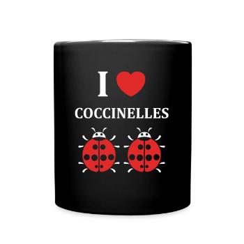 amour Coccinelle - Mug uni - noir - Devant