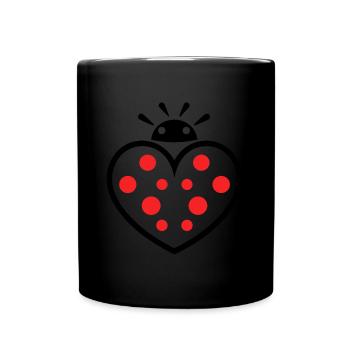 amour Coccinelle - Mug uni - noir - Devant