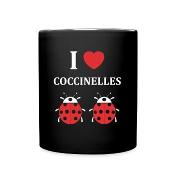 amour Coccinelle - Mug uni - noir - Devant