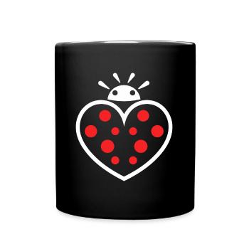 amour Coccinelle - Mug uni - noir - Devant