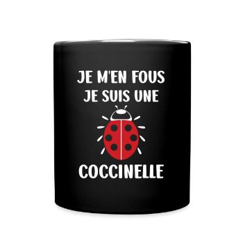 amour Coccinelle - Mug uni - noir - Devant