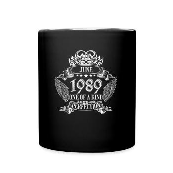 One of a Kind June 1989 Birthday - Full Colour Mug - black - Front