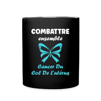 Sensibilisation au cancer du col de l'utérus - Mug uni - noir - Devant