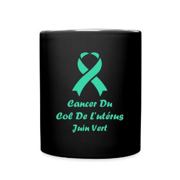 Sensibilisation au cancer du col de l'utérus - Mug uni - noir - Devant