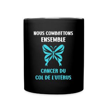 Sensibilisation au cancer du col de l'utérus - Mug uni - noir - Devant