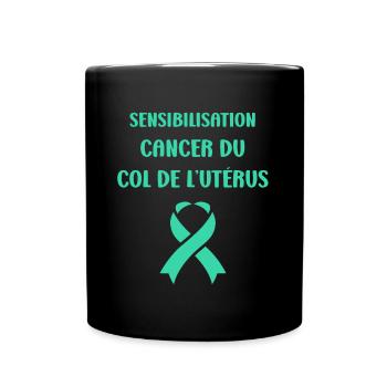 Sensibilisation au cancer du col de l'utérus - Mug uni - noir - Devant