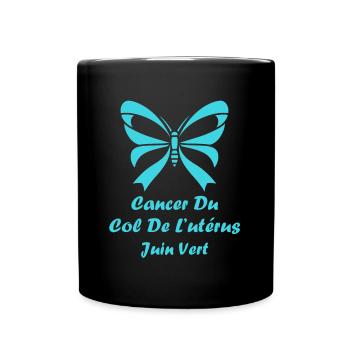 Sensibilisation au cancer du col de l'utérus - Mug uni - noir - Devant